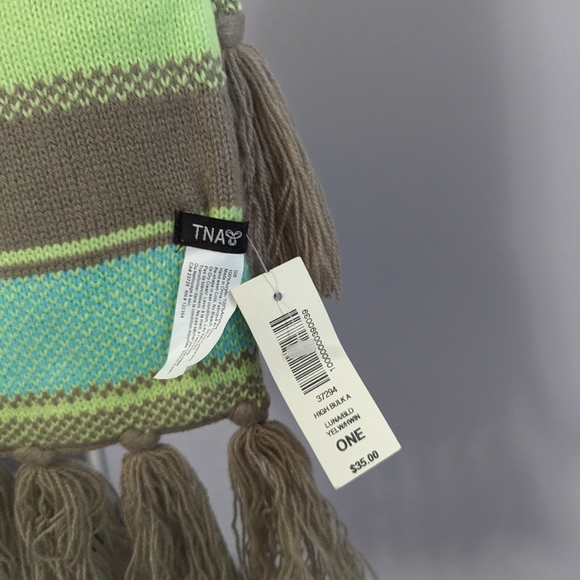 4/$25 TNA Luna Scarf Lime Green and Yellow - Picture 2 of 2